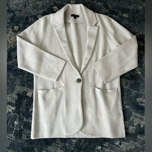 J.Crew Cecile Sweater Blazer Grey Merino Wool Blend Size XS Relaxed Oversized